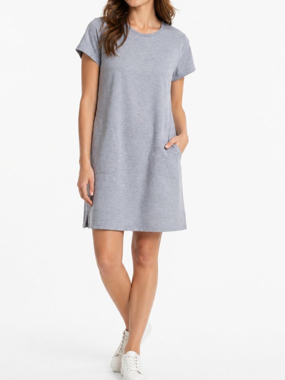 KIT AND & ACE Athleisure Shift T-Shirt Dress Romper Summer Blue Grey Women's XS